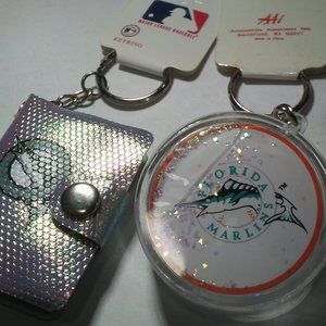 Miami Marlins Key Chains 2 styles Vintage Memorabilia base ball MBL NWT